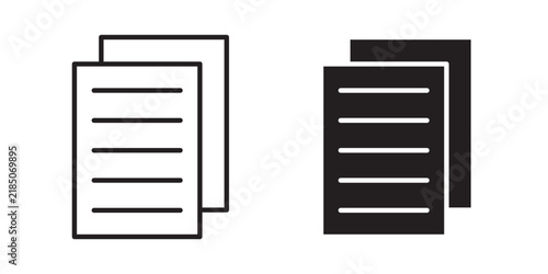 фотографія Duplicate icon flat outline in black