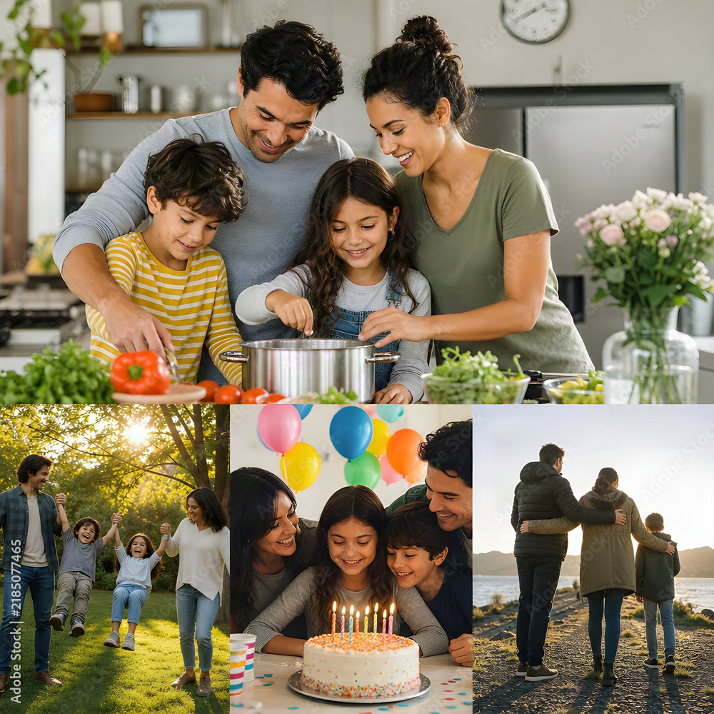 Fototapeta premium family at home