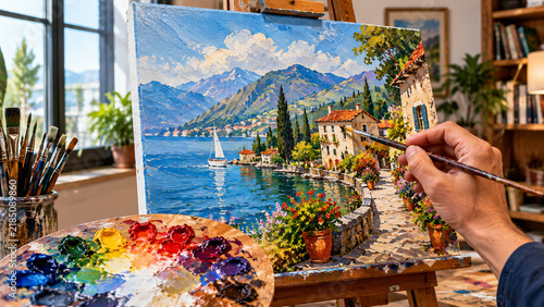 oil painting on the wall