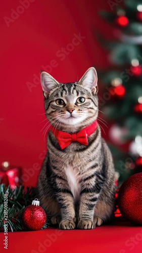 Adorable Christmas Cat