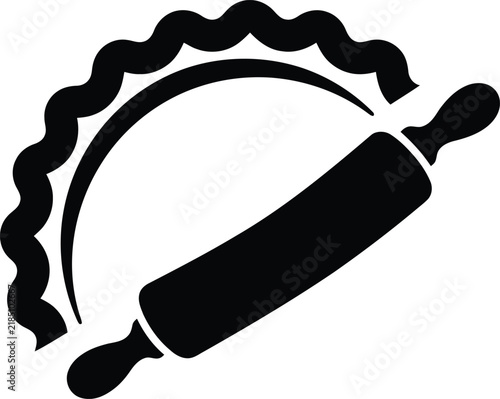 Obraz na płótnie Thanksgiving baking tool set featuring dough roller and pastry crimper thanksgiv