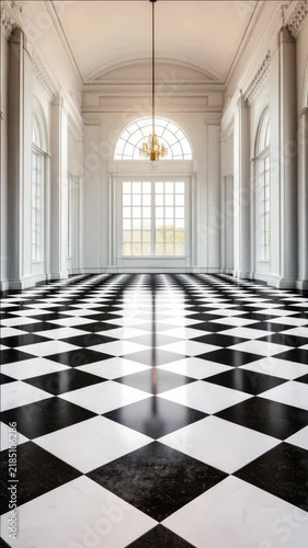 Royal Ballroom with Checkered Floor