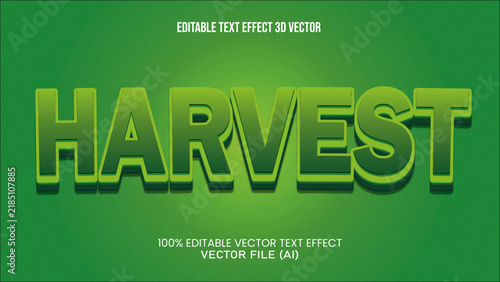 '' HARVEST '' TEXT EFFECT 3D VECTOR FOR ALL YOUR NEEDS