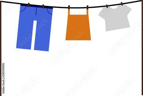 Laundry and Bathroom Essentials Illustration