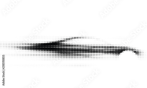 Halftone car silhouette abstract speed design vector illustration concept