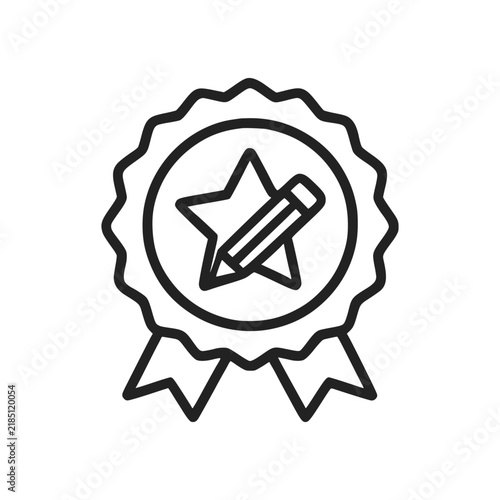 study medal education symbol vector icon