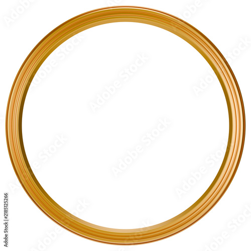 Round Metallic Gold Ring Picture Frame Border