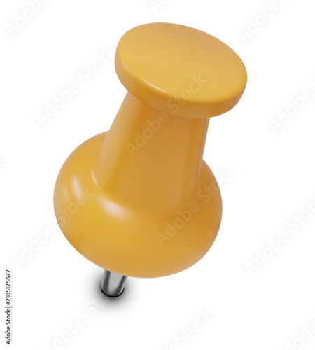 Yellow Plastic Pushpin Thumbtack Marker