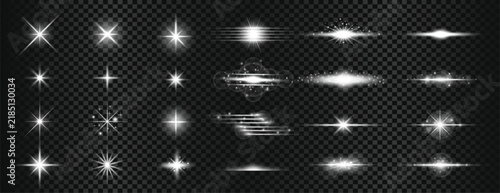 White light flares and glowing elements.