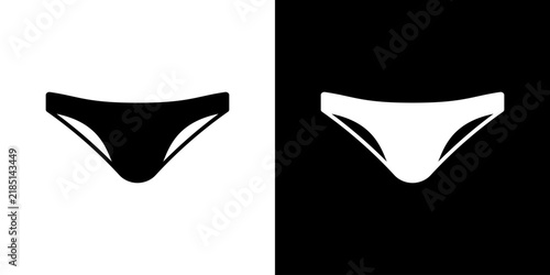 Bikini Bottom Solid Icon Set. Swimwear, Beachwear, And Fashion Silhouette Symbol Collection. Summer Clothing, Apparel Design. Isolated Vector Illustration