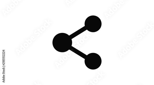 Share icon featuring a central node with radiating connections silhouette