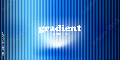 Abstract Deep Blue Gradient Background With Holographic Vertical Stripes