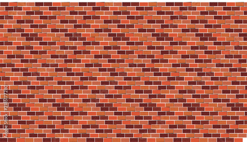 Red Brick Wall Texture Background with Weathered Brickwork Pattern for Architecture, Construction, Building, Cement, Stone Surface and Abstract Wallpaper Design