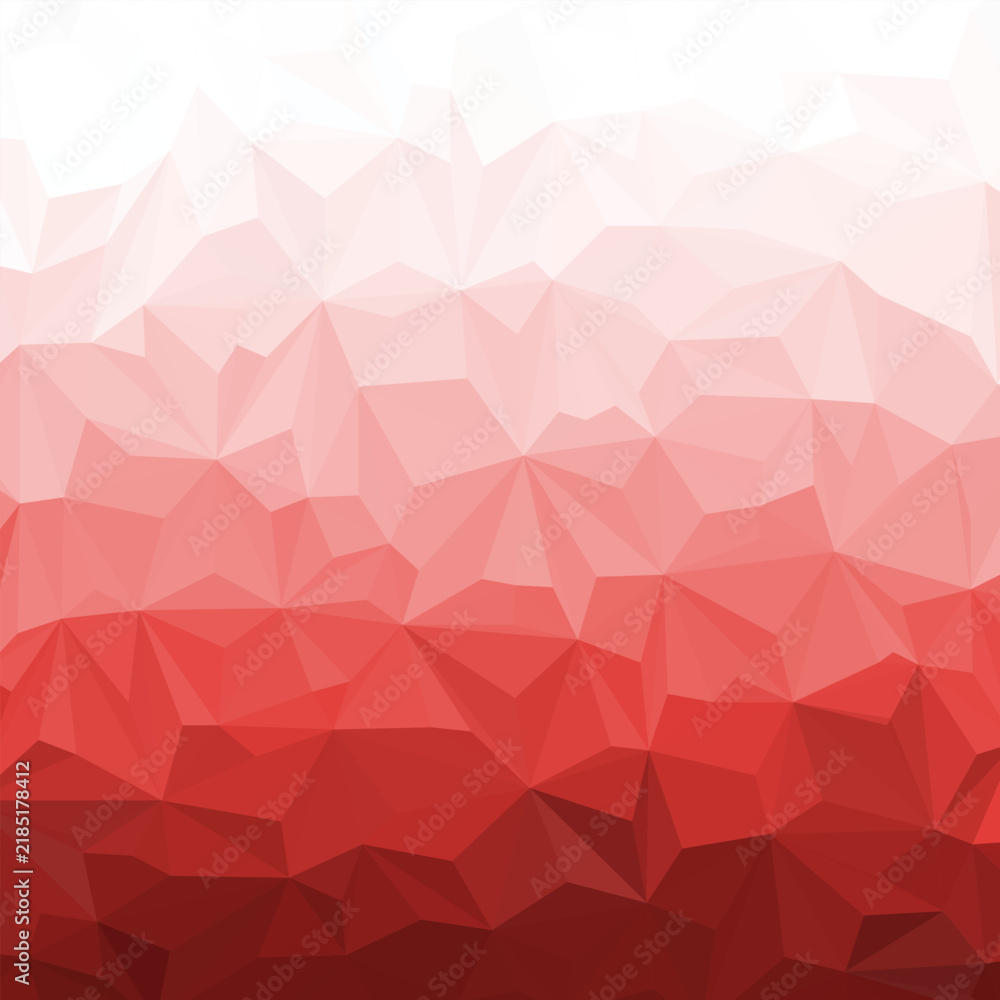 Fototapeta premium Abstract geometric polygonal background with white and red gradient for your design. Eps 10