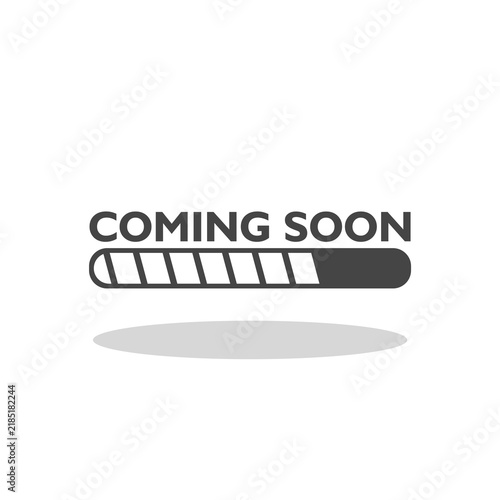 Coming soon simple sign icon with shadow