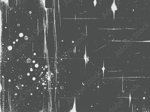 Vintage Film Dust and Scratch Overlay Texture Background.
