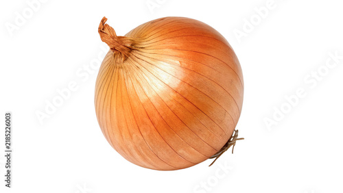 Whole fresh raw yellow onion vegetable crop isolated on transparent background