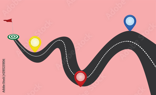 Path to success. vector illustration