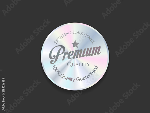Hologram Tag labels in different gradients, Hologram sticker digital authenticity genuine holographic seal