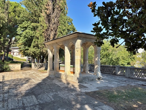 A view of the historic Suleyman Celebi Tomb in the city of Bursa, Turkey.