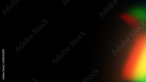 Minimalist Rainbow Light Leak Background with Right Edge Prismatic Lens Flare