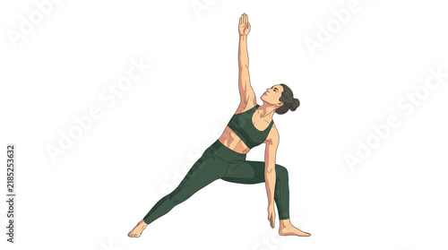 Woman Practicing Yoga for Flexibility Balance and Wellness