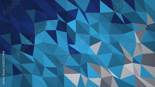 Foto Abstract background, with blue and, gray triangular polygons, geometric of a, lo