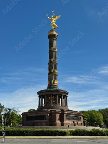 Victory Column with statue of Roman goddess Victoria in Berlin, Germany