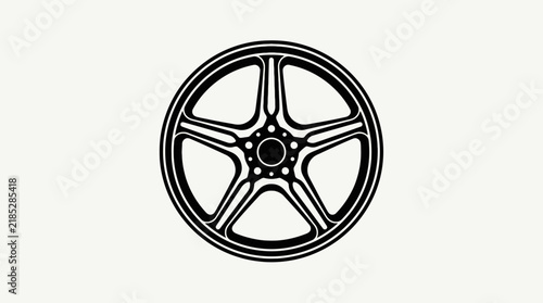 Professional automotive alloy wheel design illustration for transport industry KFA Pro