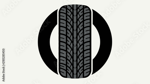 Symbolic Automotive Tire Maintenance Event: A Flat Design Graphic Illustration