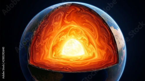 Cross Section of Planet Earth Layers