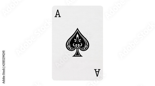 Foto Isolated Ace of Spades playing card, a symbol of high stakes gambling and casino