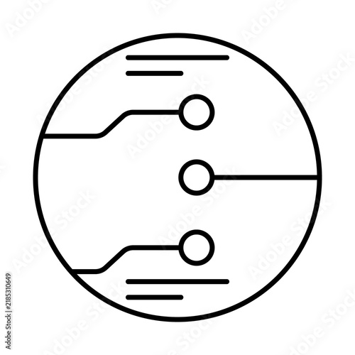 Circuit Board Icon, Circuit Board and Electronic Components for Modern Technology and Computer Hardware, Printed Circuit Board PCB Design for Electronics and Electrical Engineering