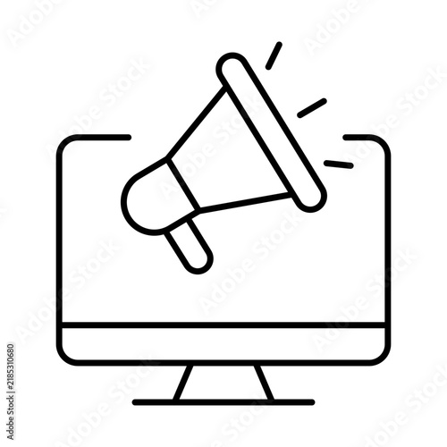 Digital Marketing Icon, Digital Marketing Strategy for Online Advertising, SEO and Customer Engagement, Modern Digital Marketing Campaign for Brand Awareness, Lead Generation and Business Growth