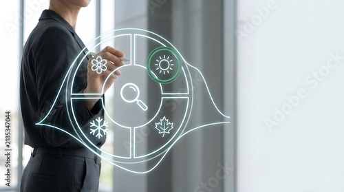 Obraz na płótnie Artificial intelligence machine learning and the future of data analysis