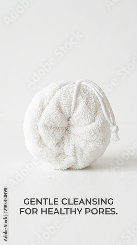 Soft White Terry Cloth Facial Cleansing Puff for Gentle Pore Care