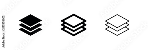 Fotografie Stack Layers Design Icon Set