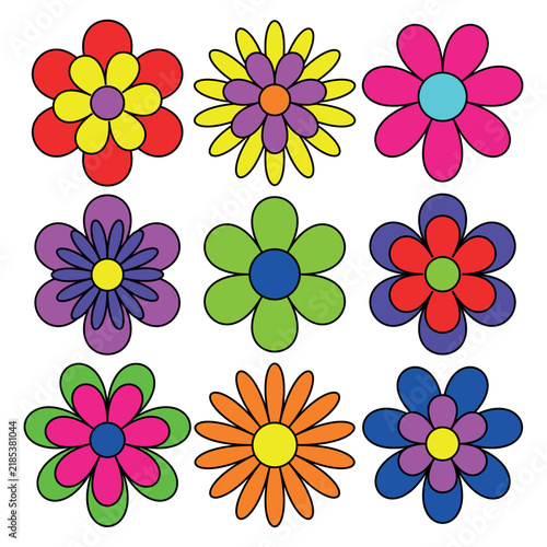Neon Flowers Collection – Colorful Floral Designs Set