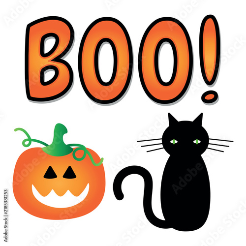 Set with Halloween elements