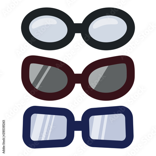 Stylish Eyeglasses Collection Three Minimal Fashion Frame Designs Set