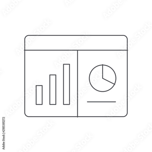 Tapety artystyczne Analytics dashboard outline icon