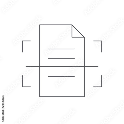 Tapety artystyczne Document scanning outline icon
