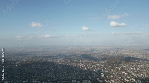 Bishkek city from a bird's eye view. High-quality 4k drone footage