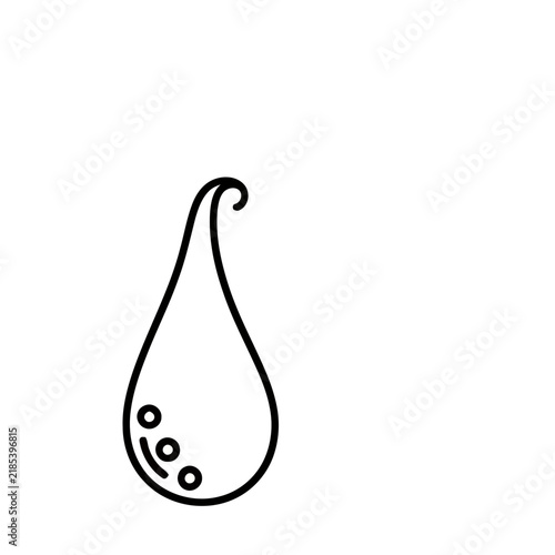 Paisley drop shape with circles