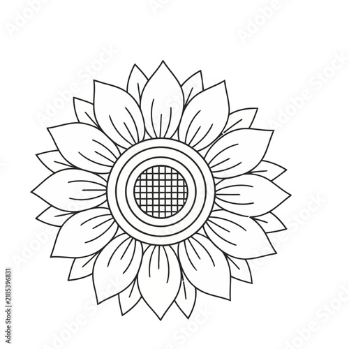 Sunflower outline
