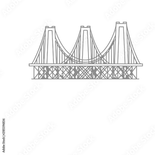 Suspension bridge illustration