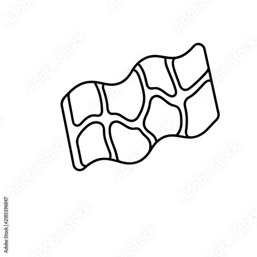 Wavy pattern with irregular shapes