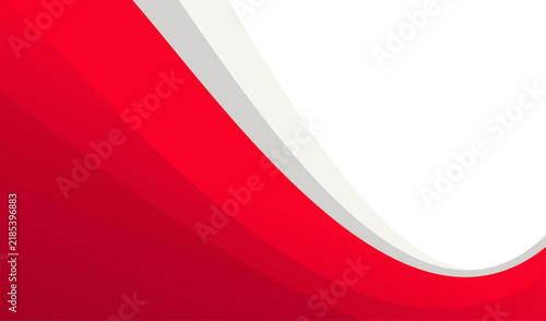 Dynamic red and white wave pattern creating a modern abstract background.