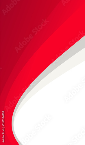 Modern abstract background design with dynamic red and white curves.