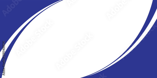 Abstract white background template with blue wavy corner frame layout.